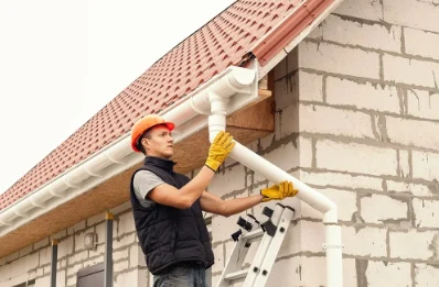Pose et remplacement de gouttières au Manoir